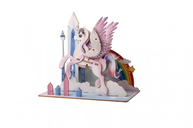 3D Wooden Puzzle Unicorn