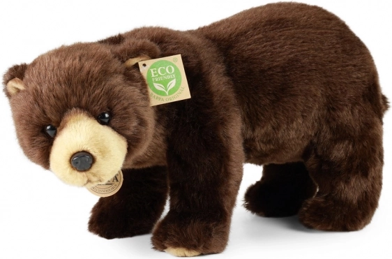 Plush brown standing bear 40 cm eco-friendly