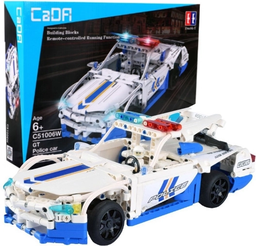 Creative Construction Kit Police Car with Remote Control 430 Pieces with Lighting