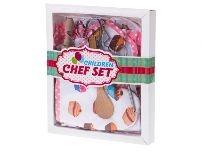 Ensemble de cuisine pour enfants avec toque, tablier et ustensiles