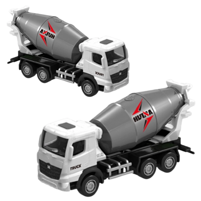 Verzamelmodel betonmixer Huina wit 1:80