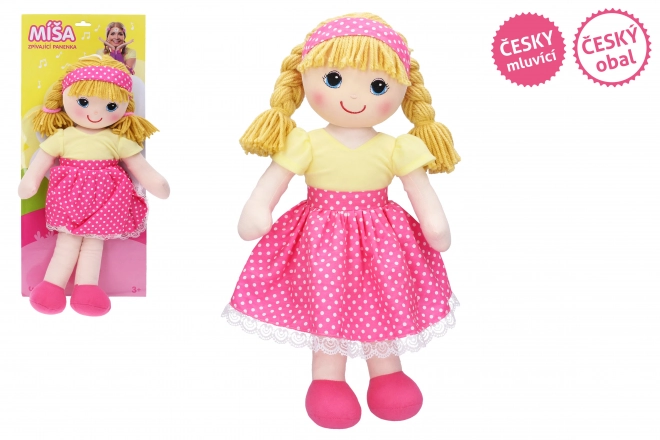 Zingende stoffen pop Míša Růžičková 55 cm