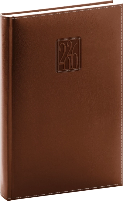 Agenda quotidien Panama 2026 marron 15 x 21 cm