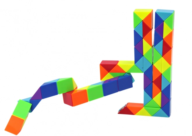 Blokpuzzelspel Educatieve Slang Kleurrijk 72 stuks.