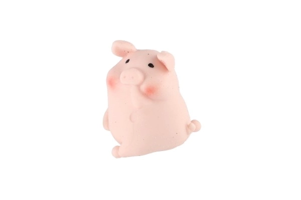 Varken/varkentje anti-stress knijpfiguurtje siliconen 6cm 4 varianten 24 stuks in doos