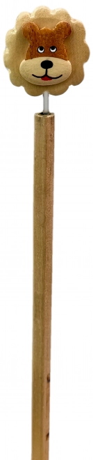 Holzbleistift mit Löwenkopf