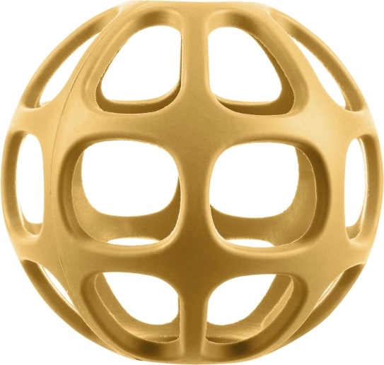 Anneau de dentition en silicone Round, jaune moutarde
