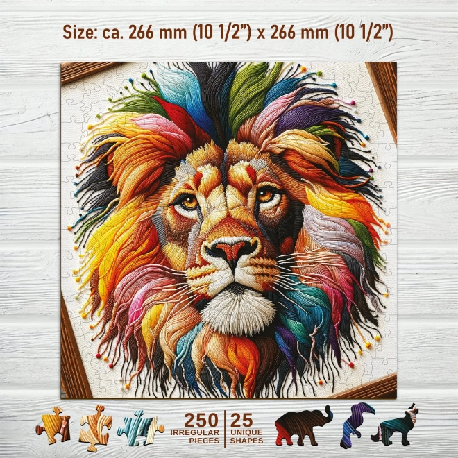 Wooden Puzzle Gentle Lion King 250 Pieces