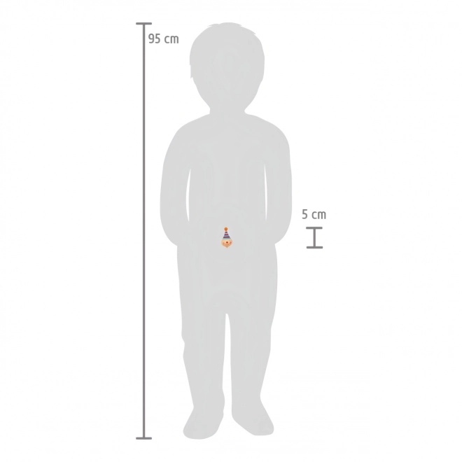 Houten tol Small Foot - clown
