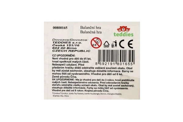 Hra balansieren herkules mini plastic 26 stuks 3 kleuren in doosje 21x19x3,5cm