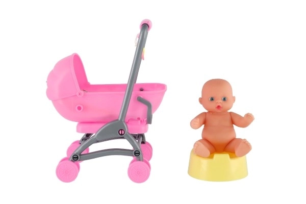 Speelset Kinderwagen met baby