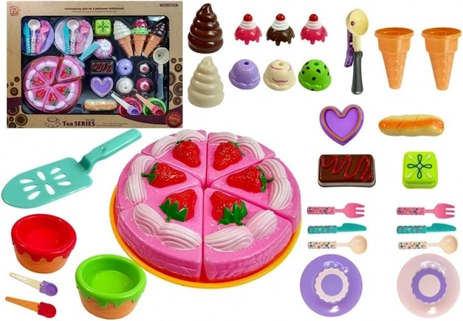 Spielset Süßigkeiten für die Konditorei Kuchen Eiscreme