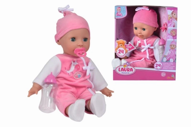 Pop Laura met kindergebrabbel 38 cm