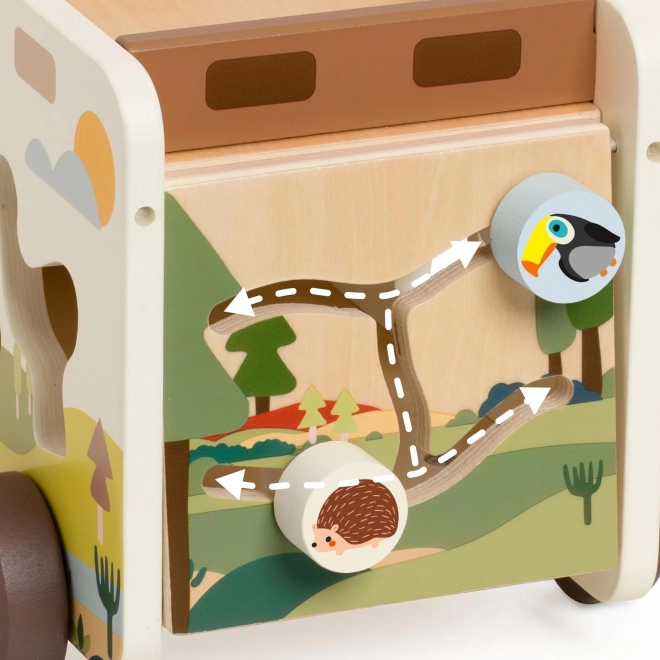 Houten Safari Auto Insteekpuzzel