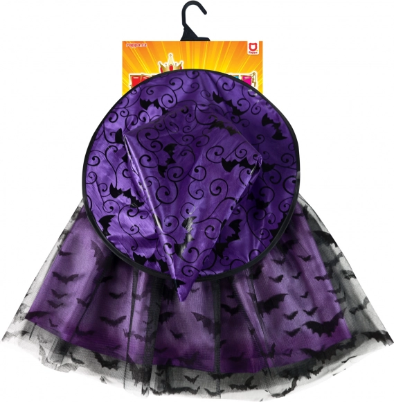 Fluffy tutu skirt with bat print