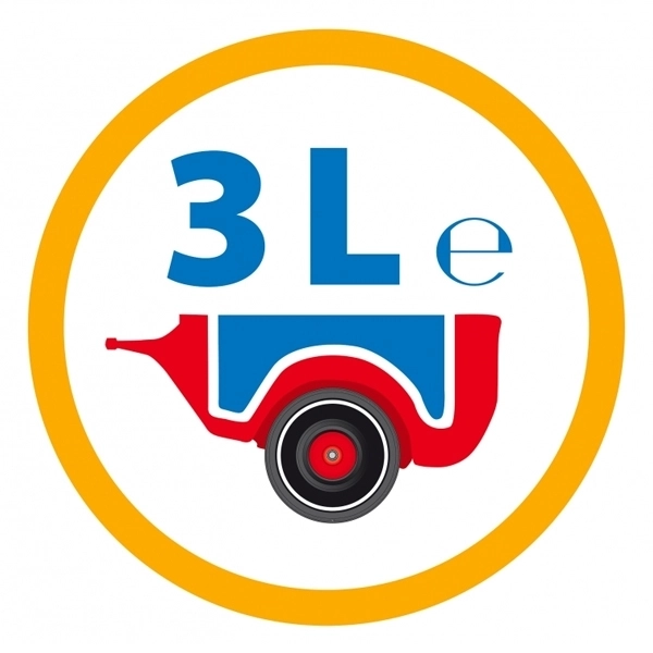 Aanhangwagen voor de loopauto BIG Bobby Car rood
