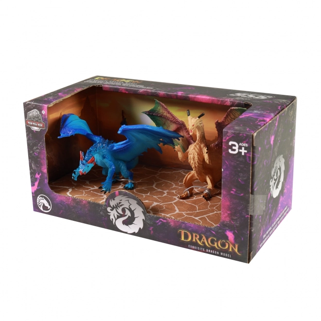 Set van twee plastic draken 12 cm