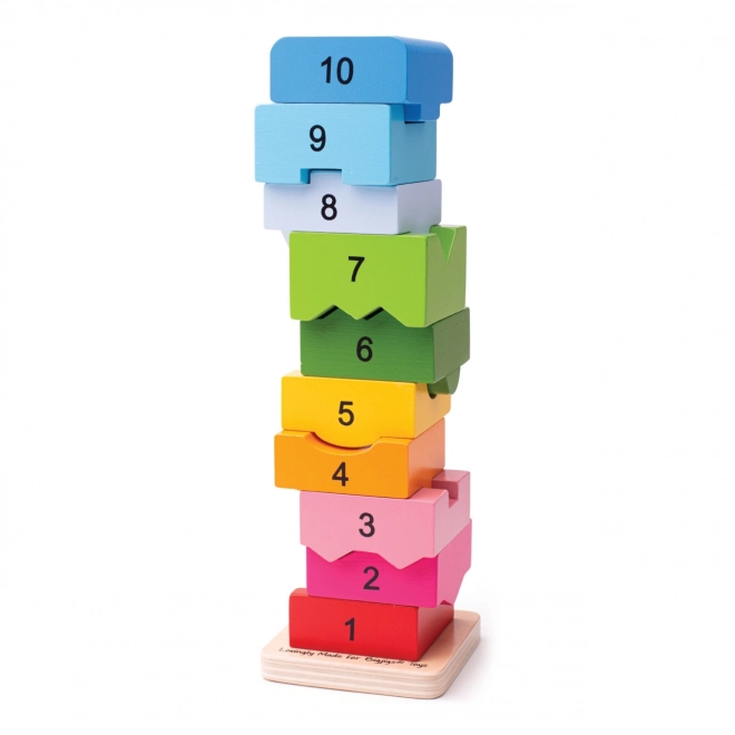 Bigjigs Baby Houten Motorische Toren met Cijfers