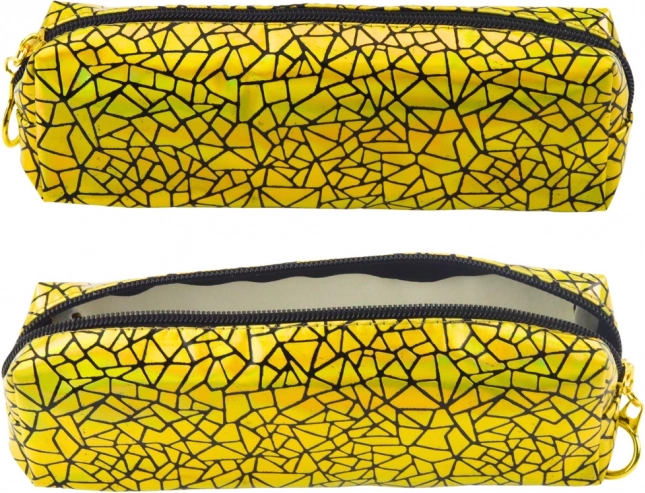 Gouden holografische etui met één vak
