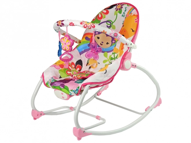 Cradle Schommelstoel 2-in-1 Roze Bloemgeluiden Trilling