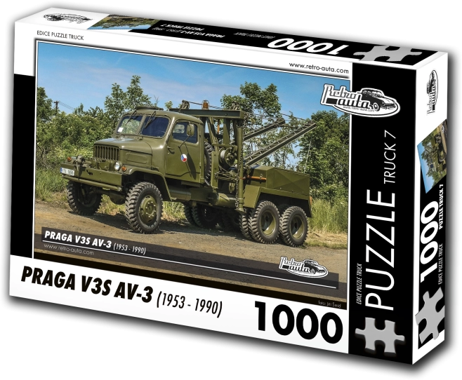 Puzzle Retro-voitures TRUCK n° 7 PRAGA V3S AV-3 1000 pièces