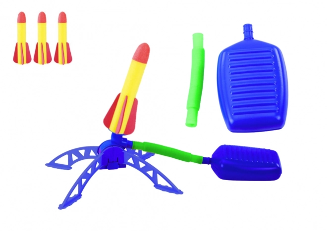 Schuimraketlanceerder met pomp blauwe tuinkit