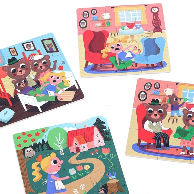 Vilac houten puzzel Goudlokje 4 in 1