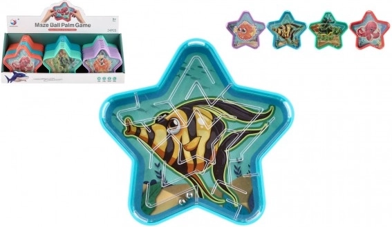 Teddies labyrinthe à bille en forme d’étoile – casse-tête de poche pour enfants (assortiment de couleurs)