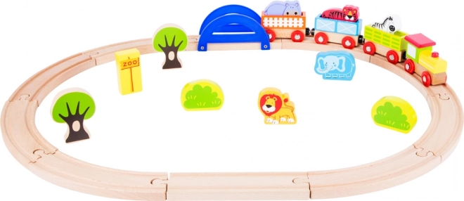 Circuit de train en bois Mon Zoo