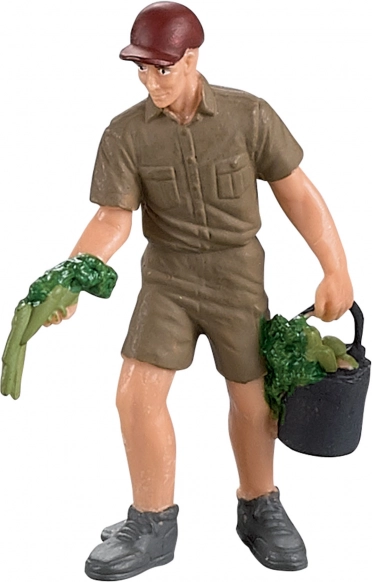 Boer met emmer en groenten