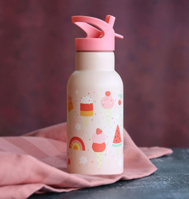 A Little Lovely Company Trinkflasche aus Edelstahl 500 ml – Eiscreme
