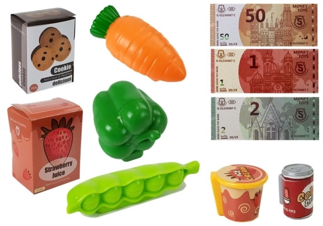 Speelkassa met microfoon, geluid en terminal