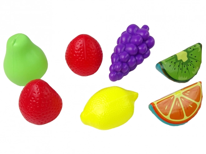 Set van 30 stuks plastic voedsel met fruit en friet
