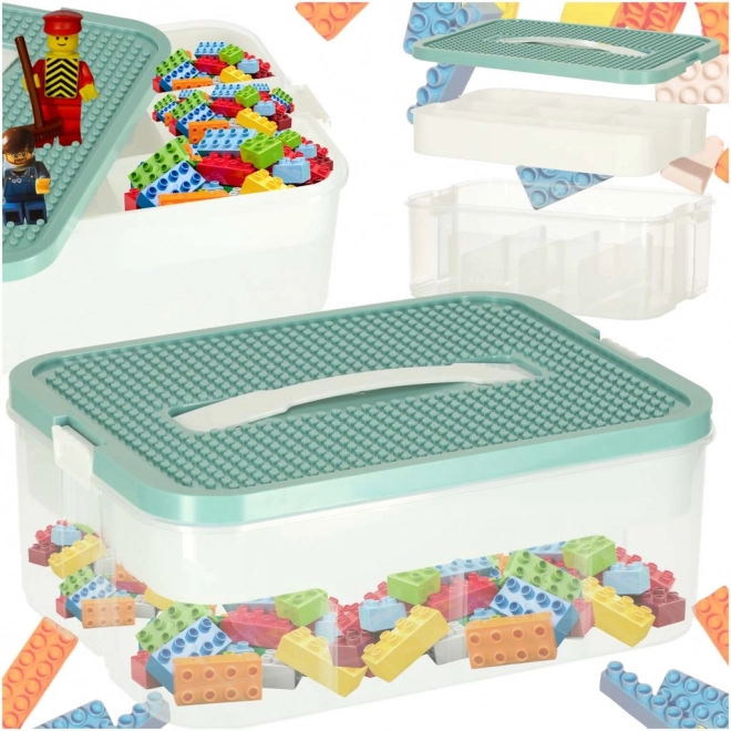 Organisateur pour jouets et petits objets avec couvercle et compartiments