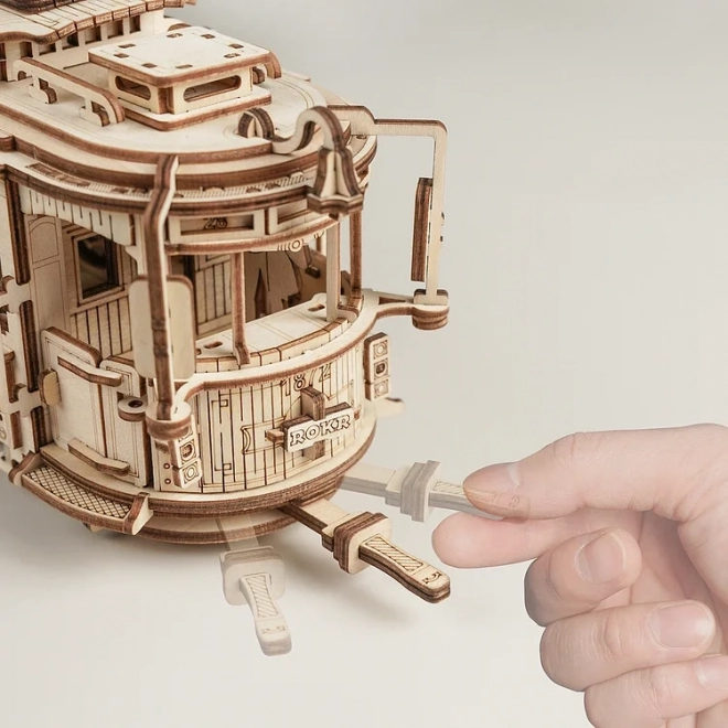 RoboTime 3D houten mechanische puzzel Tram