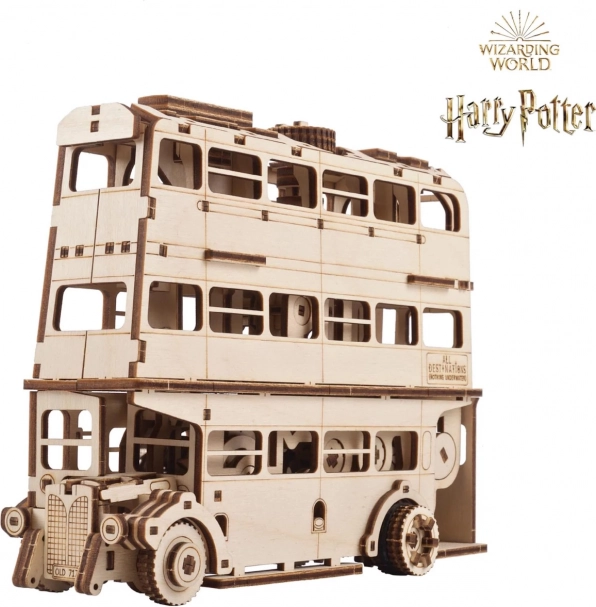 Ugears 3D Wooden Mechanical Puzzle Knight Bus Harry Potter
