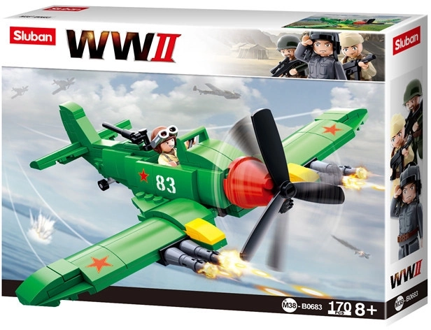 Bausteine Sowjetischer Jagdflugzeug Iljuschin II - Sluban