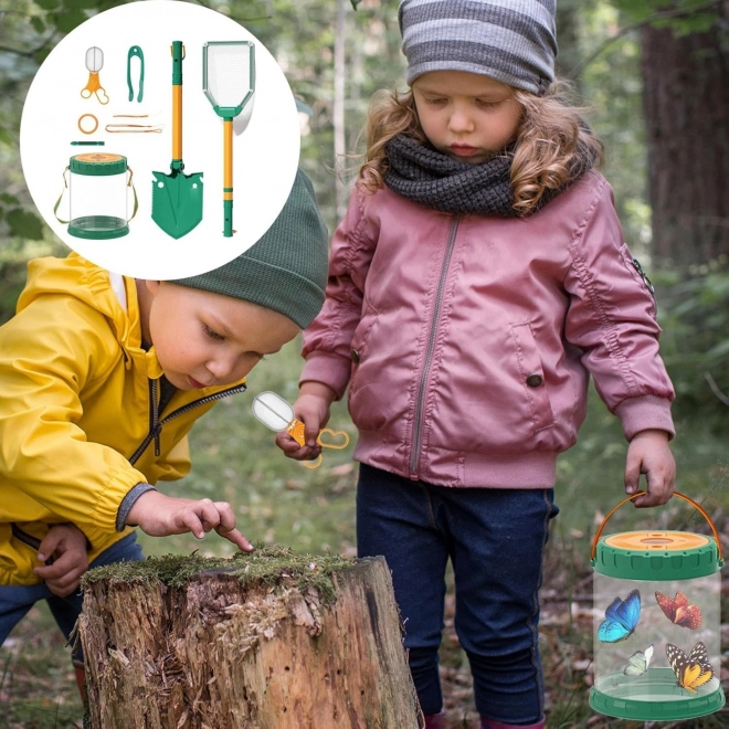 Woopie Ensemble du Petit Explorateur de la Nature Filet pour Insectes et Papillons, Récipient pour Poissons