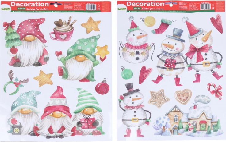 Décoration de fenêtre Mix Noël 41 × 29 cm
