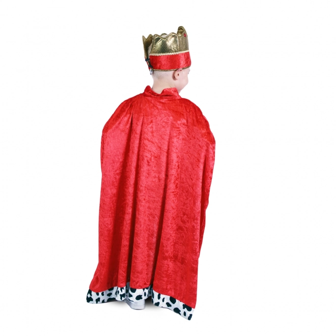 Kinder koninklijke mantel met kroon