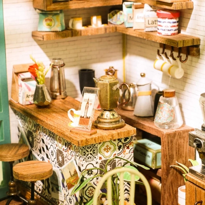 Šimonova koffiehuis - Doe-het-zelf Miniatuur koffiehuis in een poppenhuis
