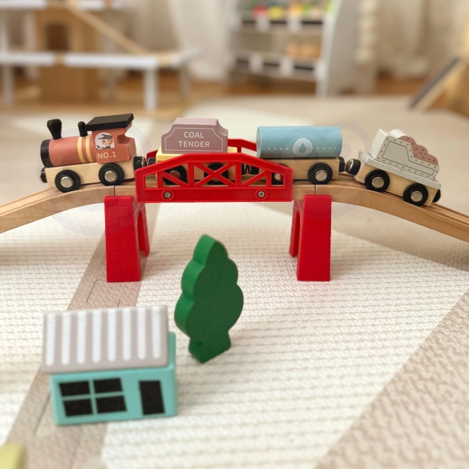 Tooky Toy houten magnetische treinwagons