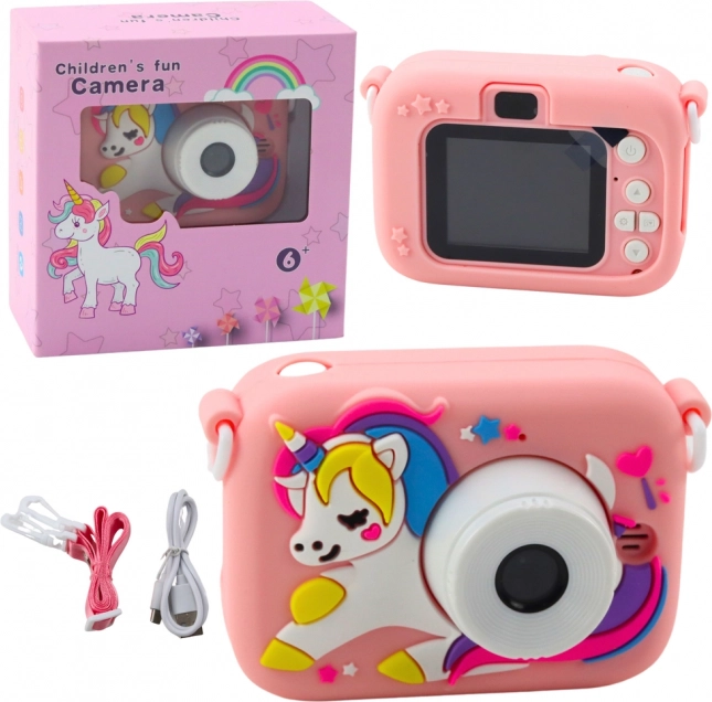 Appareil photo numérique pour enfants Licorne rose