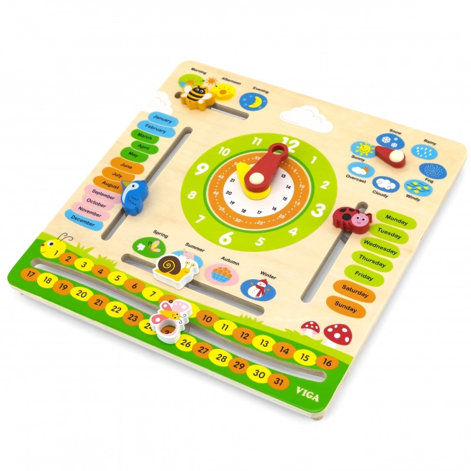 VIGA Bildungs-Holzkalender für Kinder