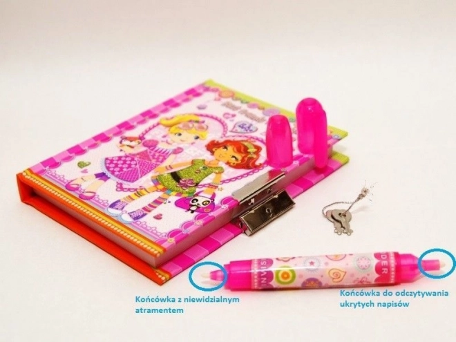 Memory book with lock "Friends Forever"