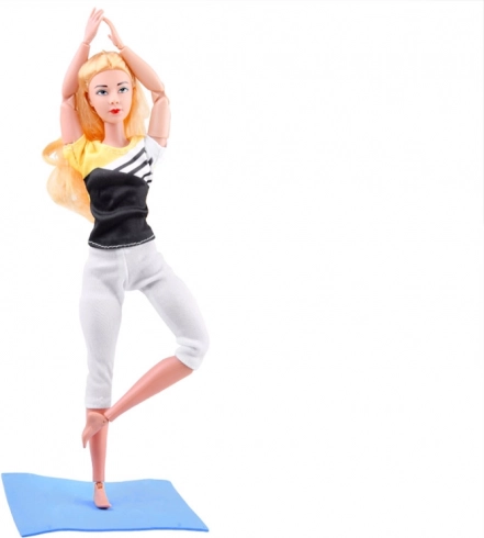 Realistic yoga and fitness poses