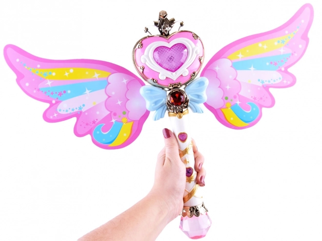 Magische roze toverstok met bellen