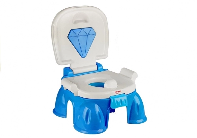 Kinderpotje met diamant blauw-wit