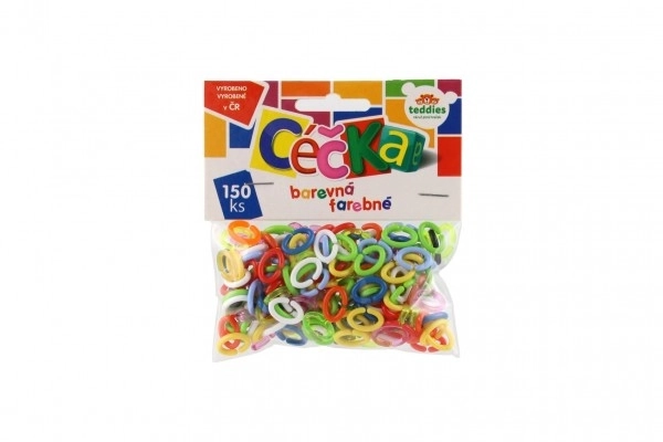 Kleurrijke C-figuren 150 stuks plastic in zak