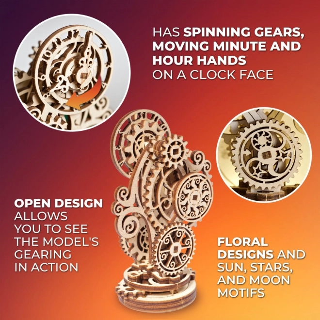 Puzzle mécanique en bois 3D Ugears Steampunk Horloge